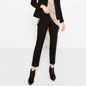 NEW ZARA Black Cotton Trousers